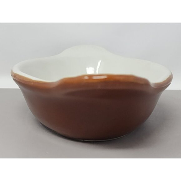 Set Of 3 Hall Model 527‎ Oven-Proof Brown & White Oval Casserole Dishes - Picture 11 of 16